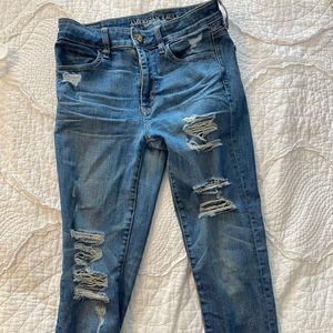 Distressed American Eagle Skinny Jeans